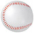 The front of the blank baseball.