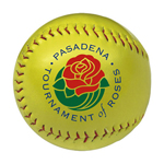 Optic yellow colored promotional softballs for sale.